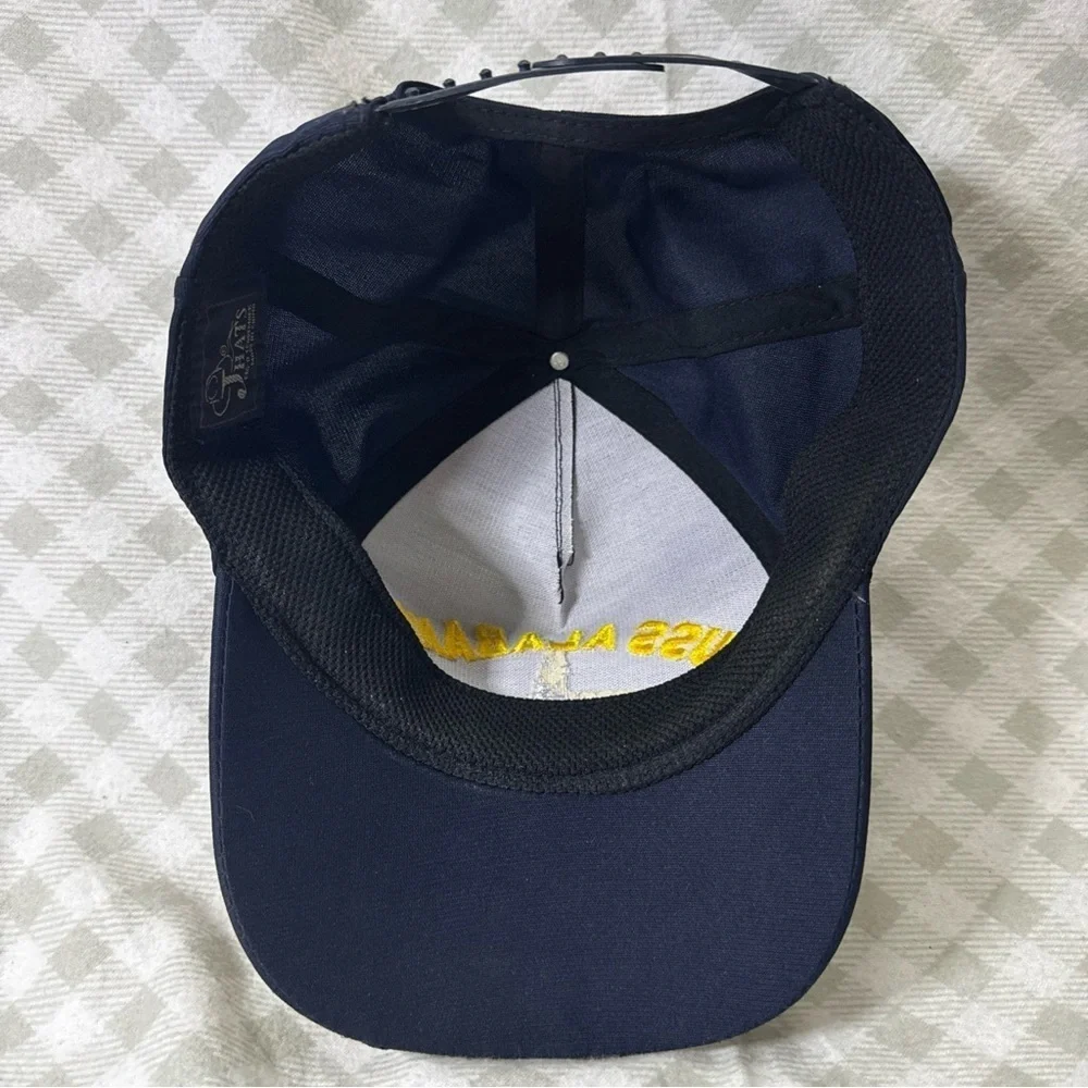 USS Alabama BB-60 Navy Ship Hat Black Gold Embroidered J Hats Snapback